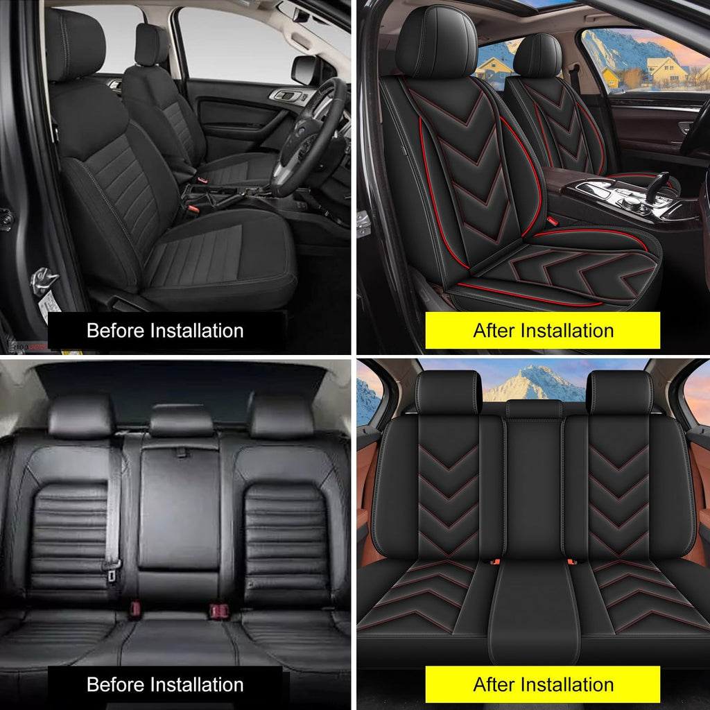 Waterproof Leather Full Set Car Seat Covers R77612
