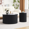Fluted Round Nesting Coffee Table Set of 2 S974351