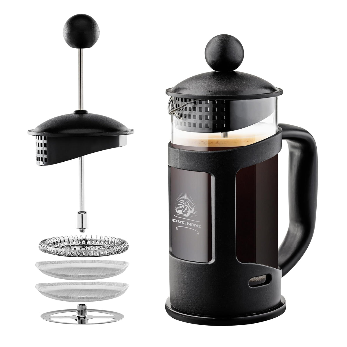 French Press Coffee Maker 12oz Black B528