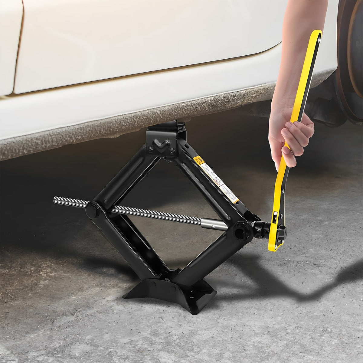 2 Ton Portable Scissor Jack with Lug Wrench X55084