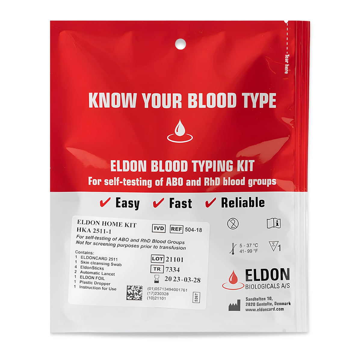 Home Blood Typing Kit 6 Kits T4307