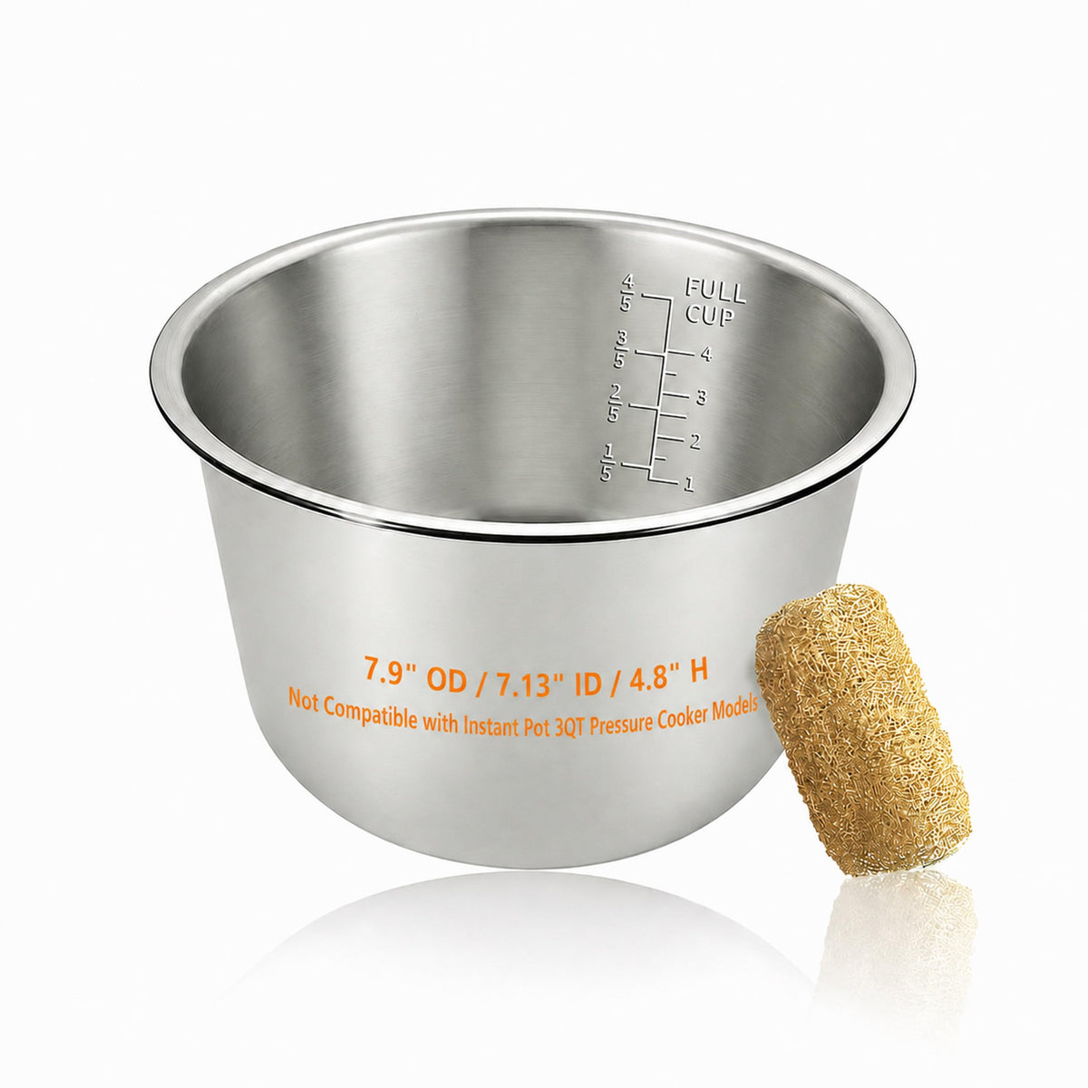 Stainless Steel Replacement Inner Pot Bowl P444