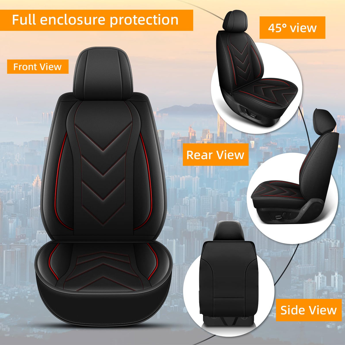 Waterproof Leather Full Set Car Seat Covers R77612