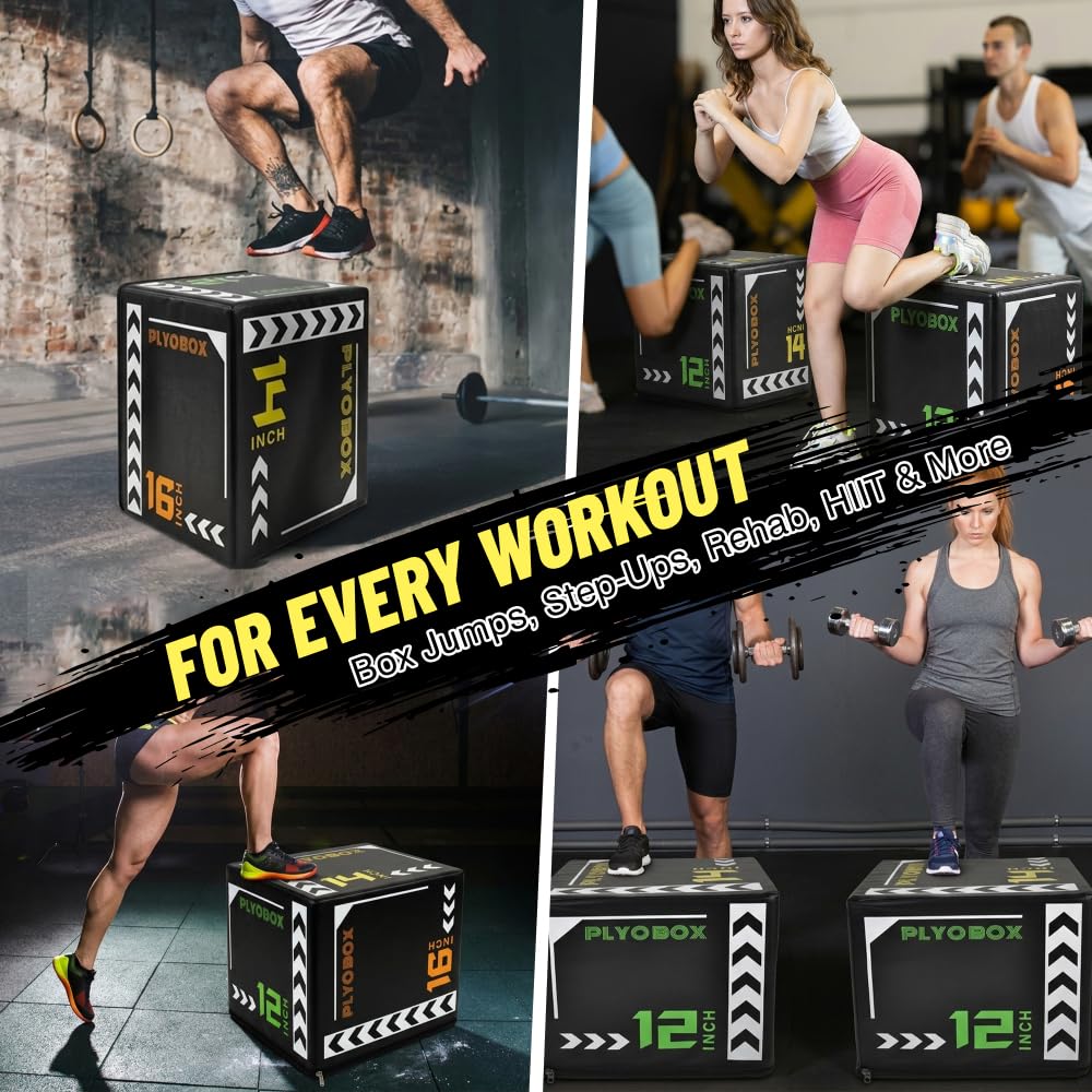 12/14/16 Inch 3-in-1 Plyometric Jump Box B423