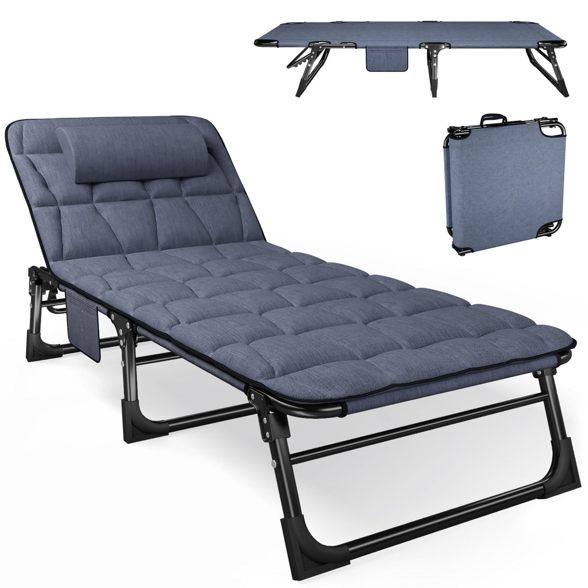 Folding Camping Cot with Pad E97920