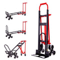 Heavy Duty 1000LBS Stair Climbing Convertible Hand Truck Cart with Solid Wheels S4923