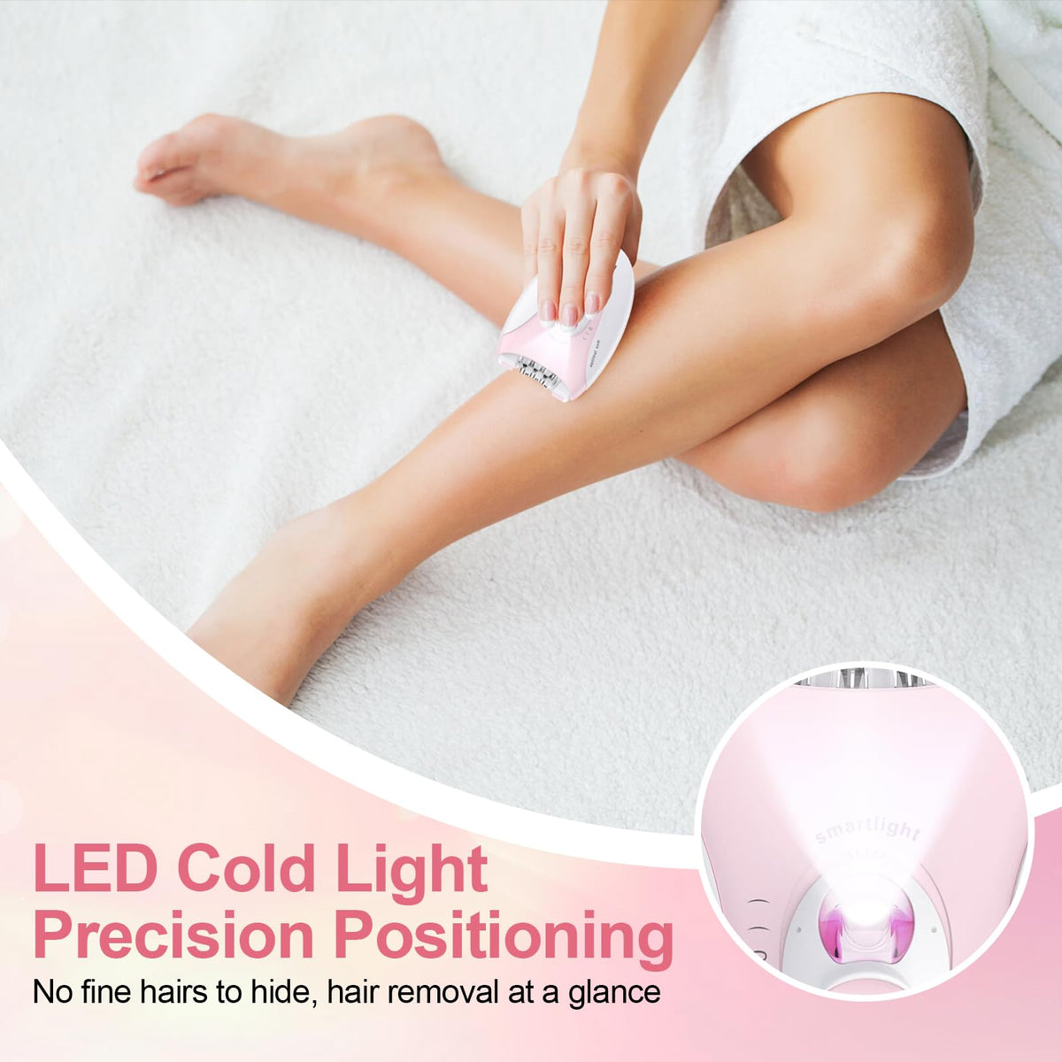 2 Speeds Rechargeable Epilator with LED Light R25740