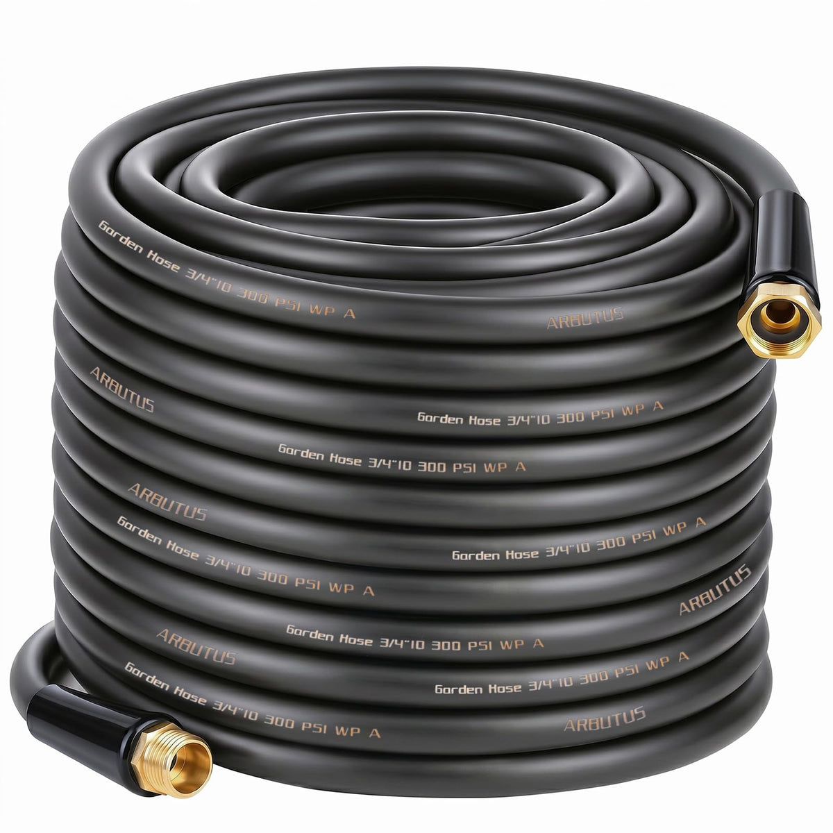 3/4" x 100ft 5-Layer Heavy Duty Brass Rubber Garden Hose V263451
