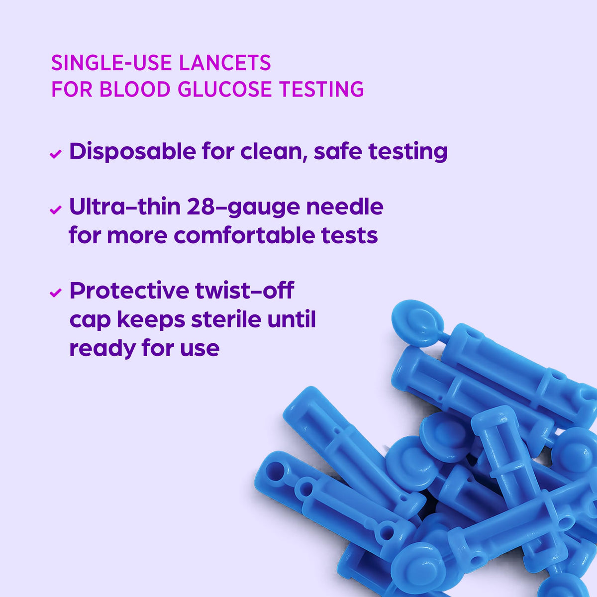 28 Gauge Sterile Lancets 50 Count Y446565