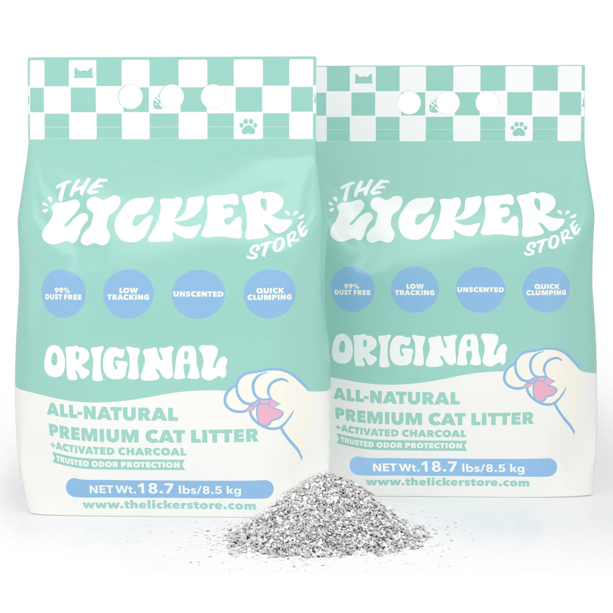 Unscented Clumping Bentonite Clay Cat Litter Set of 2 J56010