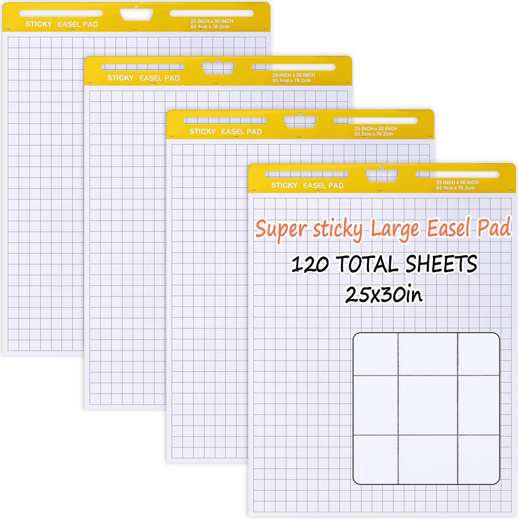 Chart Paper Grid Sticky Easel Pad B797440