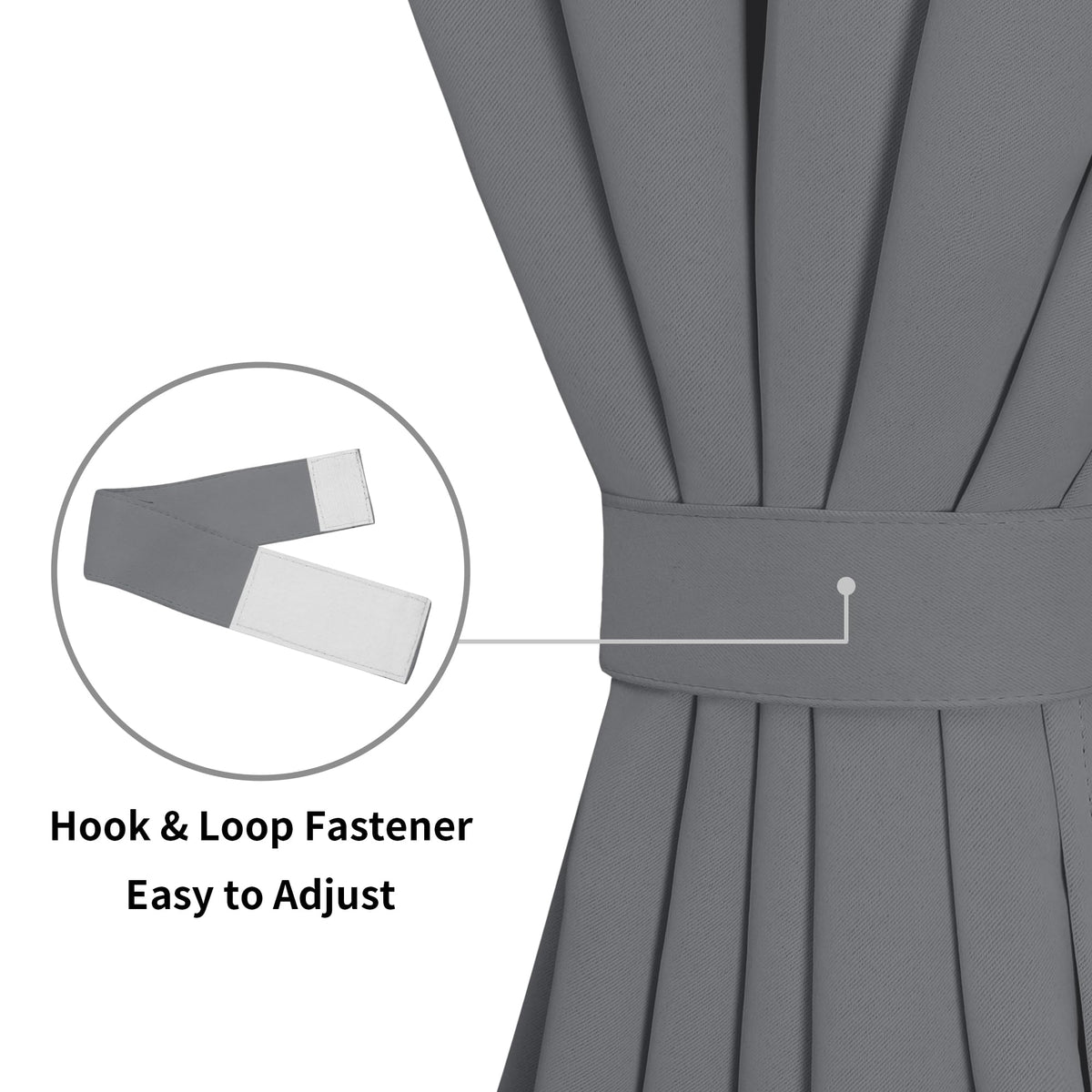 Blackout Door Curtains 1 Panel Gray V193