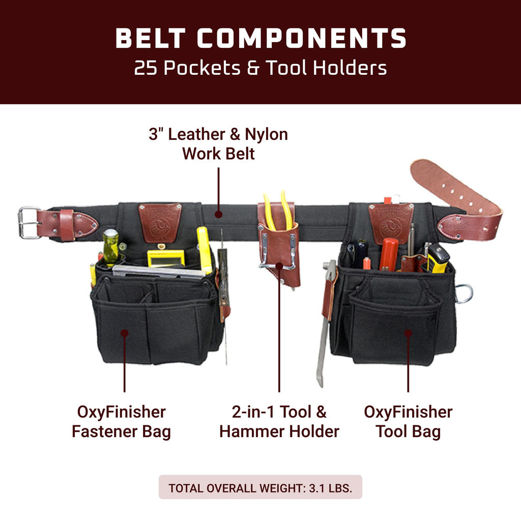 Leather Tool Belt Set with 25 Pockets M3444