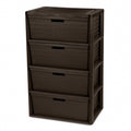 4 Drawer Brown Plastic Storage Tower A973