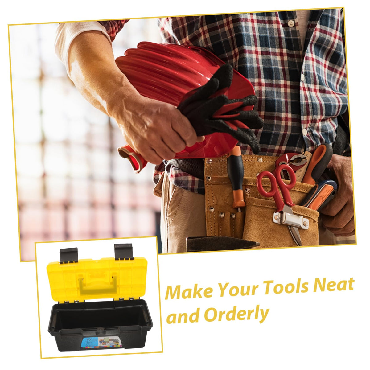 Black Plastic Handheld Tool Box L62799