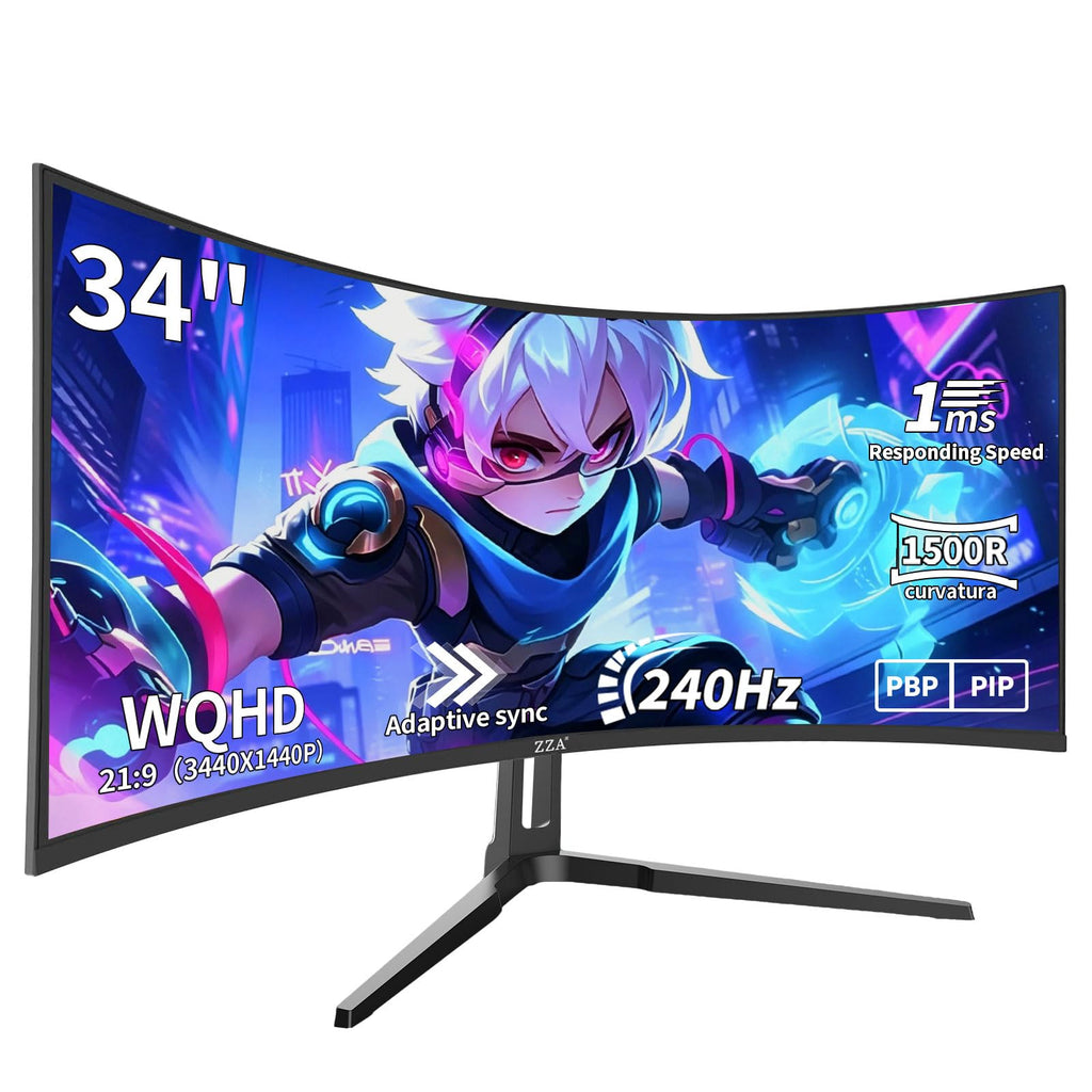 34 Inch Curved Ultrawide Gaming Monitor 240Hz WQHD S358077