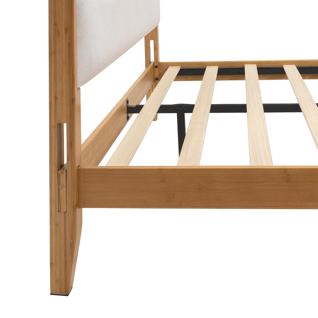 Solid Bamboo Queen Size Bed Frame with Headboard K4405