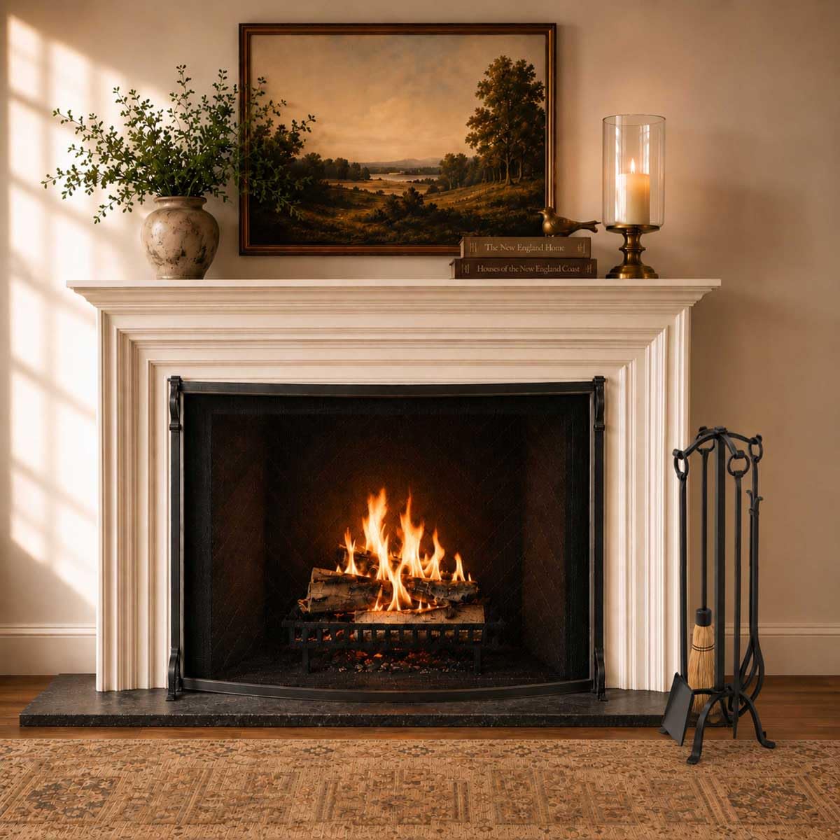 Bowed Fireplace Screen Q67069