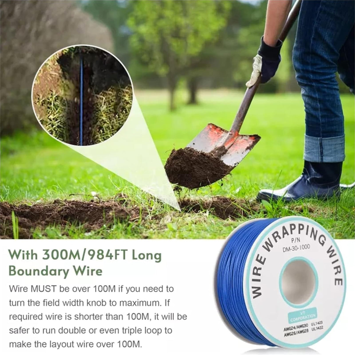 Underground Electric Dog Fence, In-Ground Pet Containment System, Waterproof Training Collar Z82533