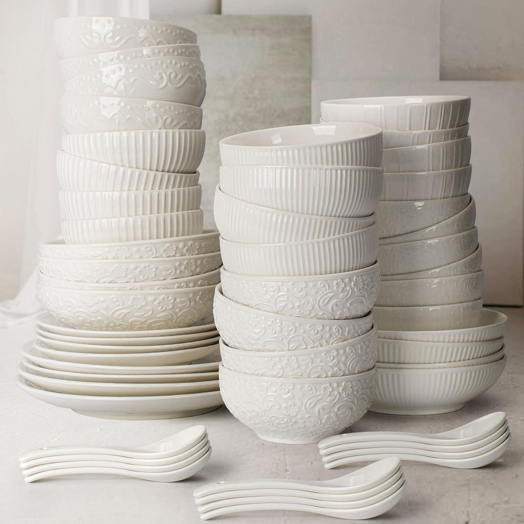 White 26 oz Ceramic Soup Bowls Set of 4 V11566