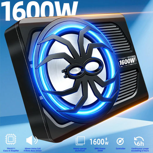 10" 1600W Under Seat Powered Subwoofer with Built-in Amp A86916