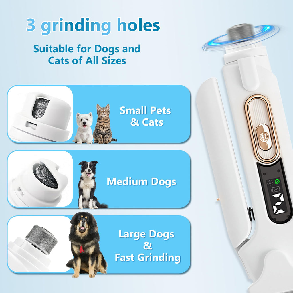 2-in-1 Quiet Electric Pet Nail Clipper & Grinder with Light P52240