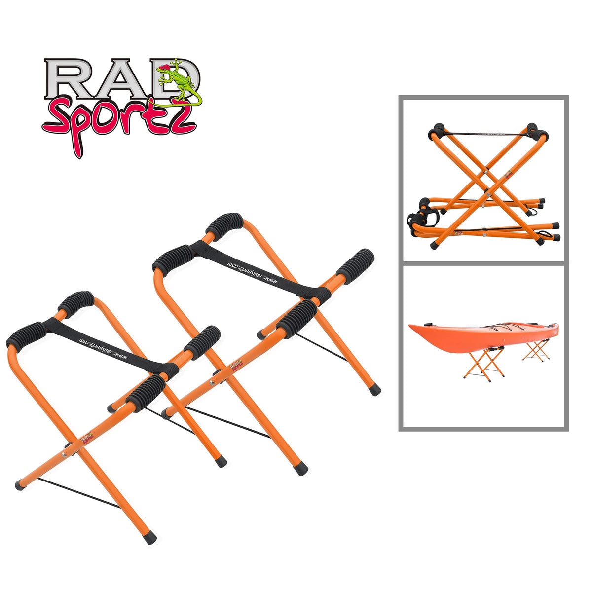 Orange Set of 2 Kayak Storage Racks Y4727