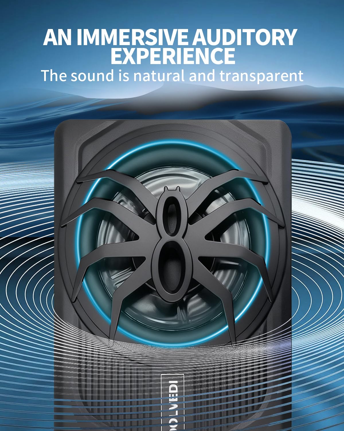 10" 1600W Slim Under Seat Powered Car Subwoofer H672