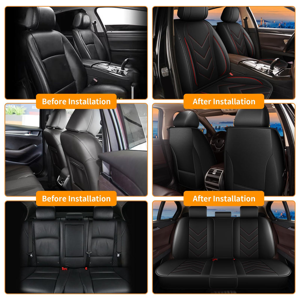 Waterproof Leather Full Set Car Seat Covers R77612