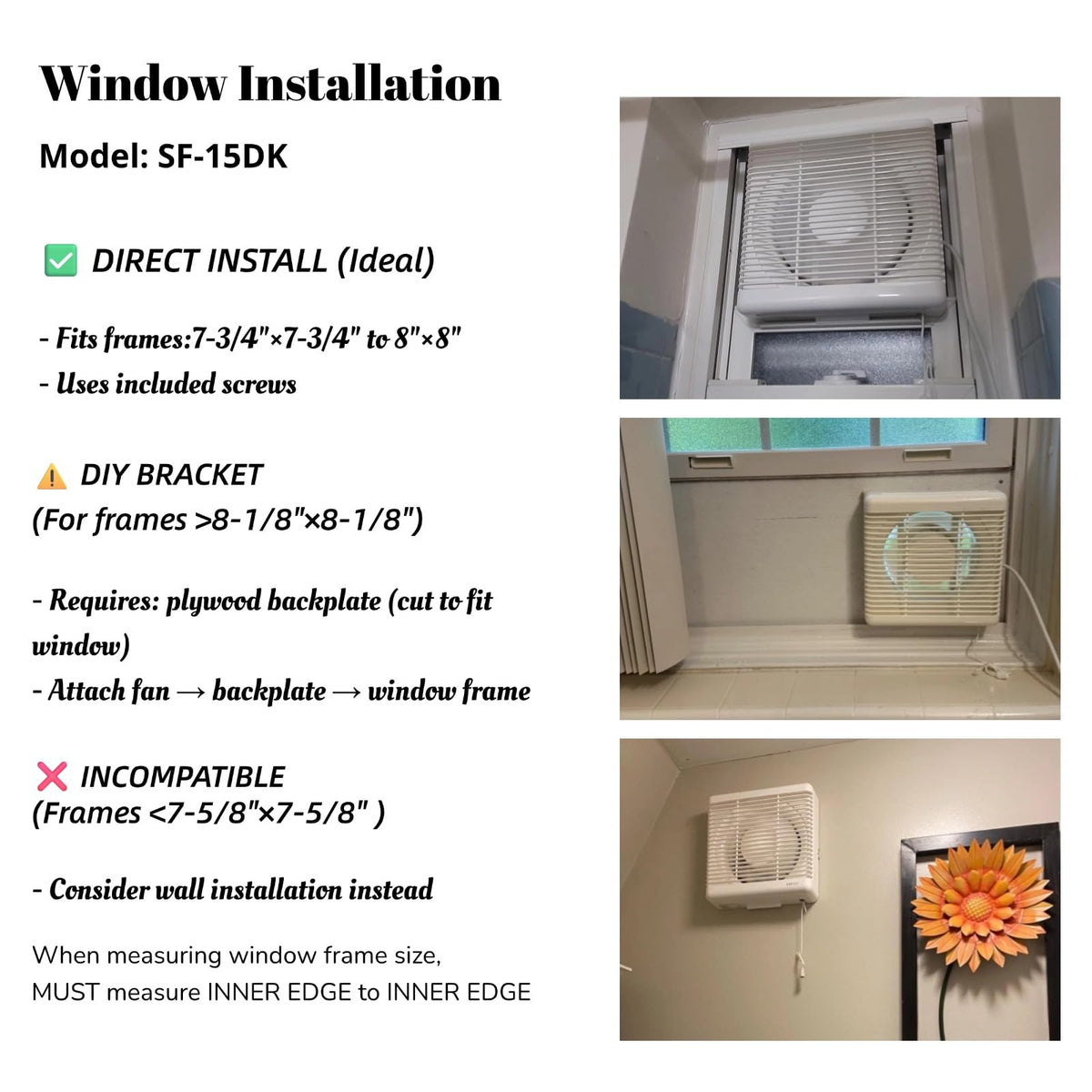 6" Reversible Window Exhaust Fan F25013