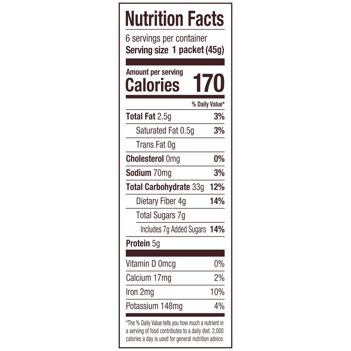 Instant Oatmeal, Maple Brown Sugar, 24 Packets, Gluten Free, Whole Grain W70080