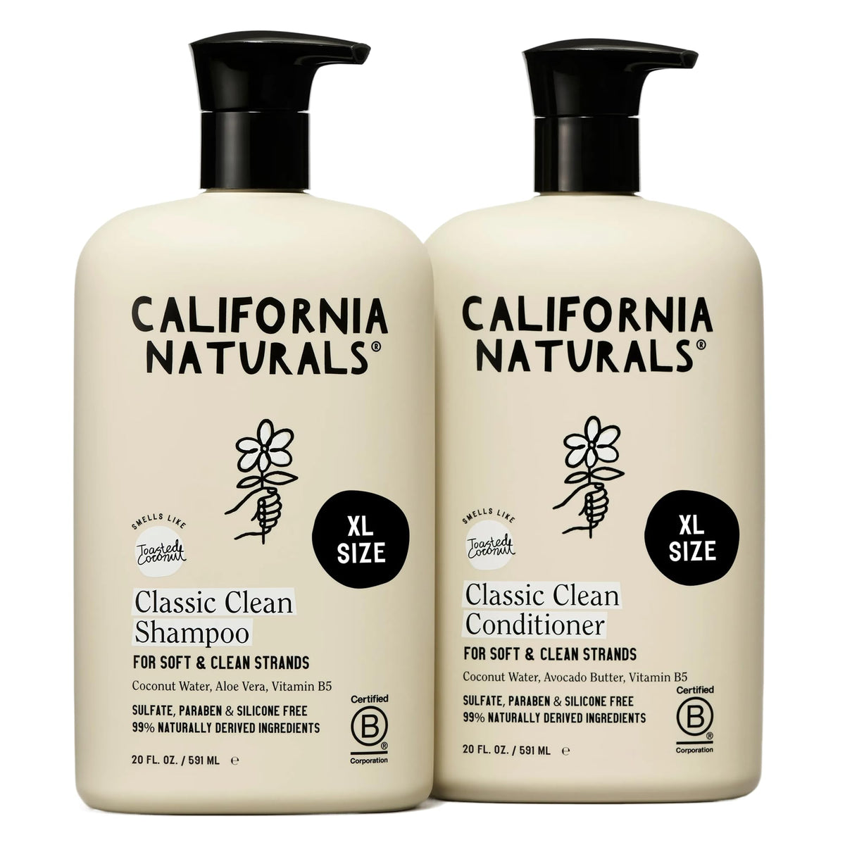 Toasted Coconut Shampoo Conditioner Set, Vegan, Sulfate Free, 20 Fl Oz Q766