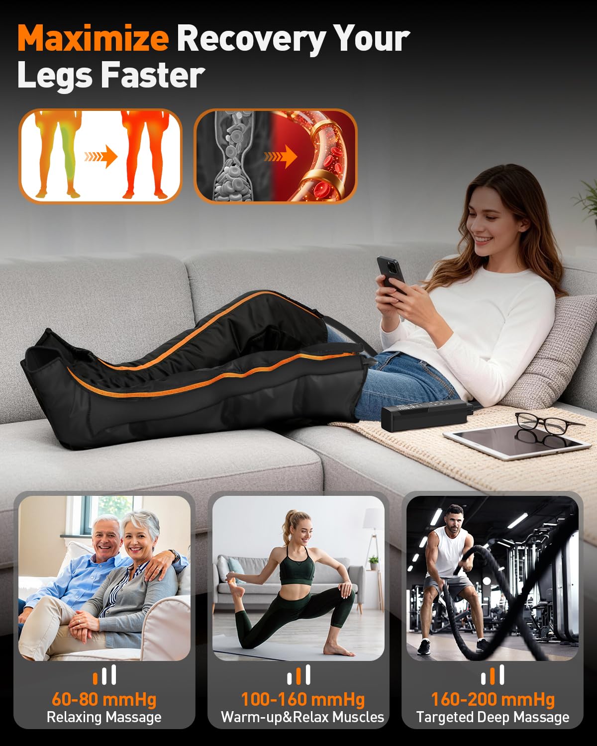 Full Leg Compression Massager H66076