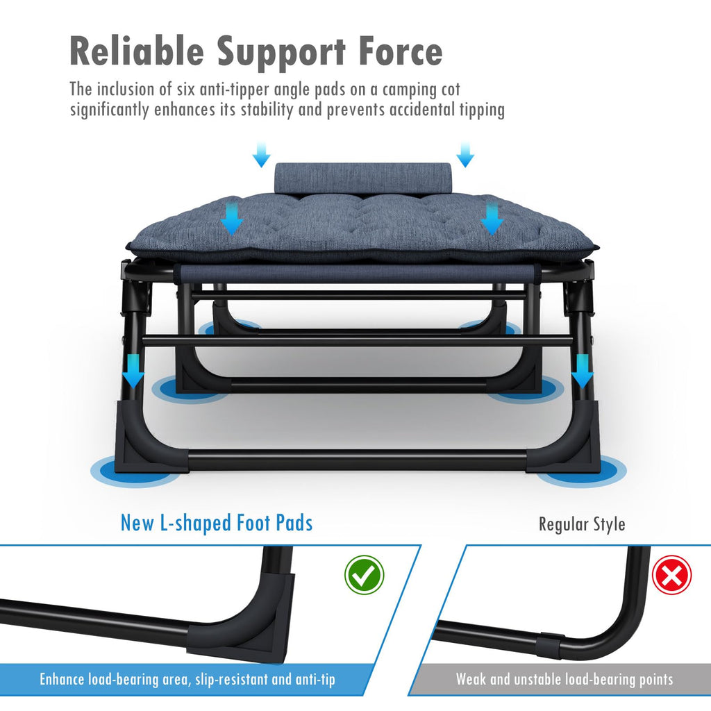 Folding Camping Cot with Pad E97920