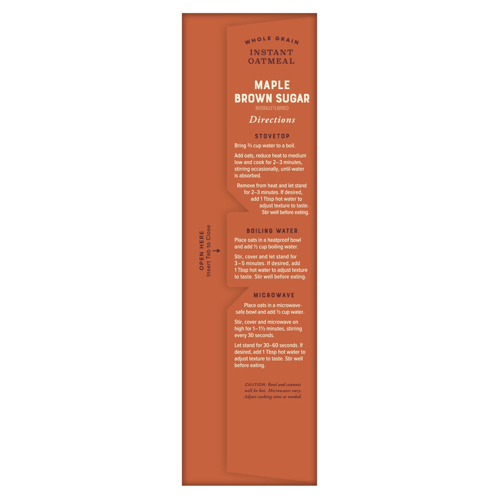 Instant Oatmeal, Maple Brown Sugar, 24 Packets, Gluten Free, Whole Grain W70080