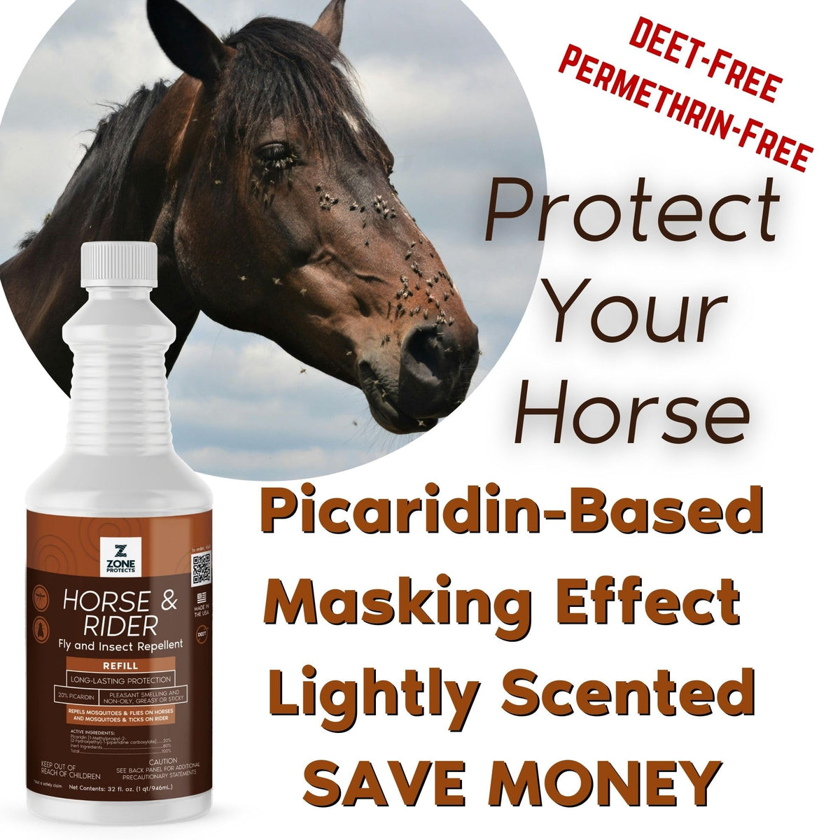32oz Picaridin Fly Repellent Refill E586578