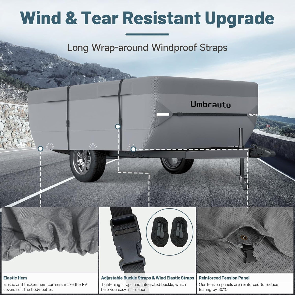 Pop Up Folding Camper Cover 7 Layers 3000mm Waterproof Polypropylene P5964