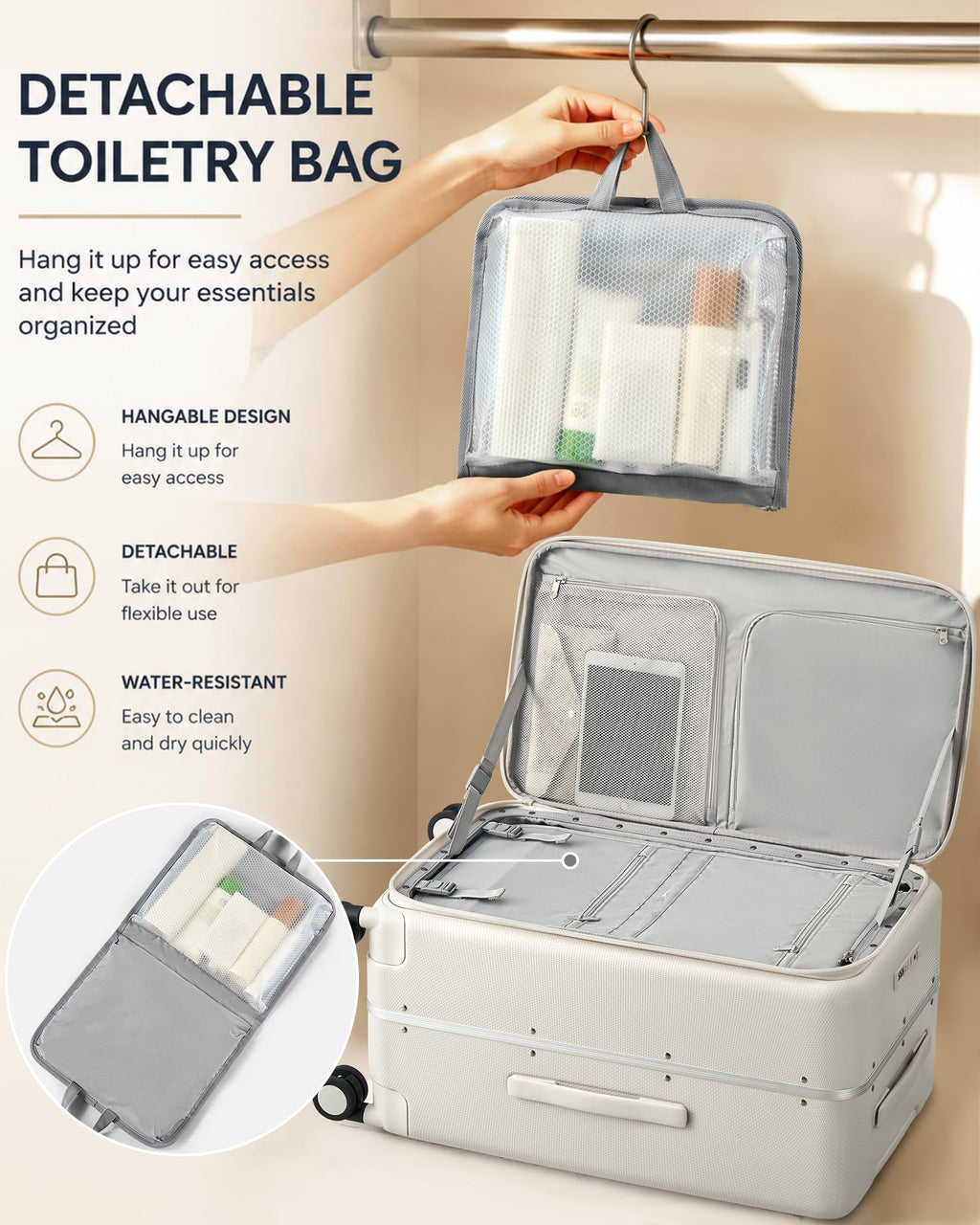 20 Inch Aluminum Frame Hard Shell Carry On Luggage with Wheels S90986