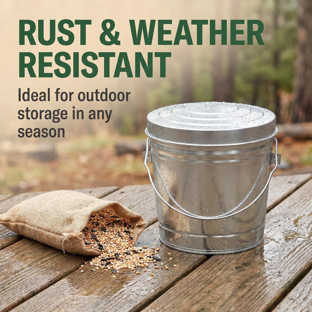 6 Gallon Galvanized Steel Bucket with Wire Bail Handle R338