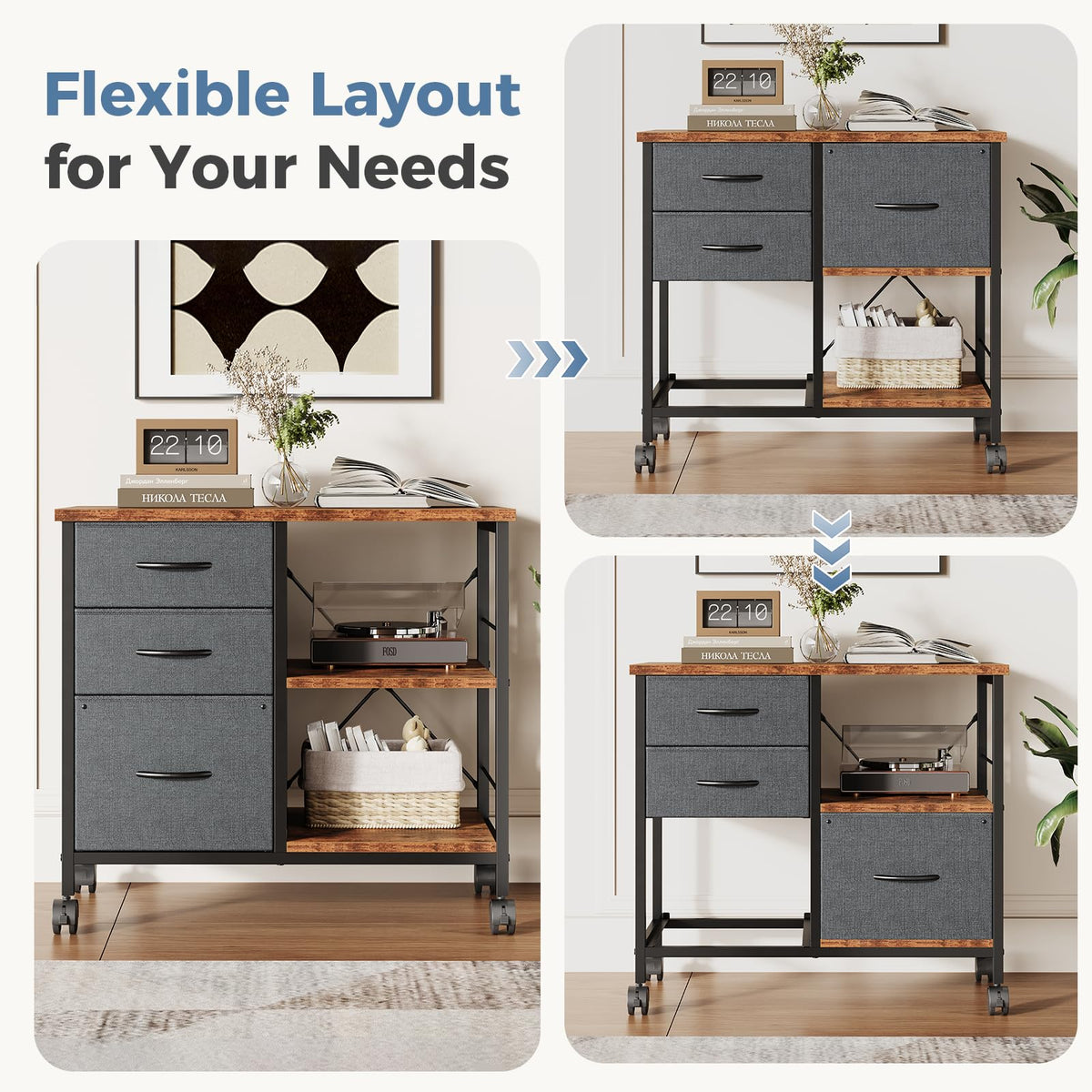 3 Drawer Mobile File Cabinet C649123