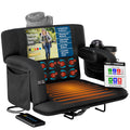 Heated Massage Reclining Stadium Seat with Back Support and Cushion F401126