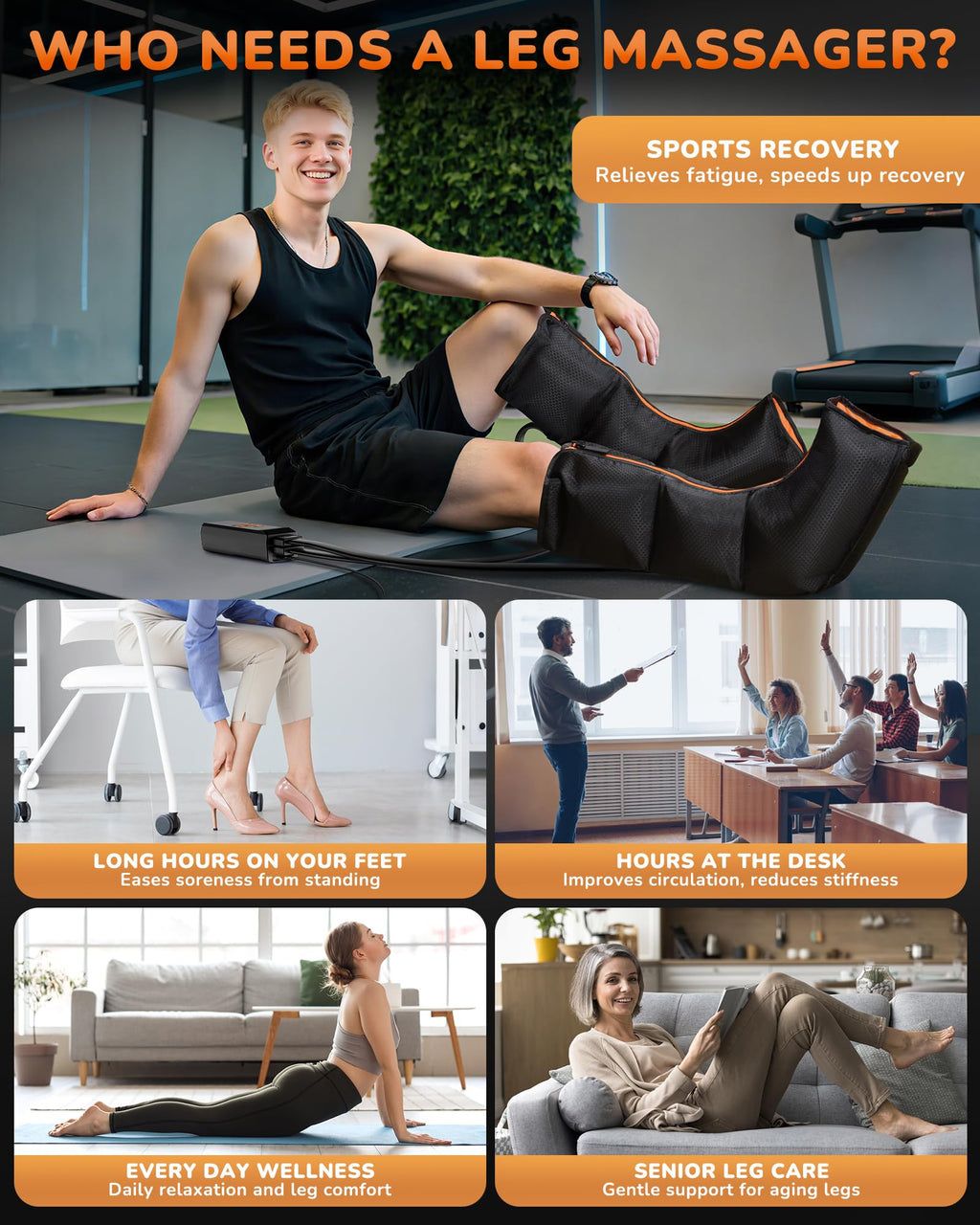 Leg Compression Massager with Heat D792