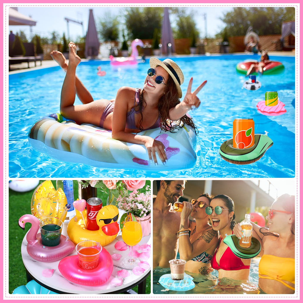 102 Pcs Inflatable Drink Holders with Air Pump G89436
