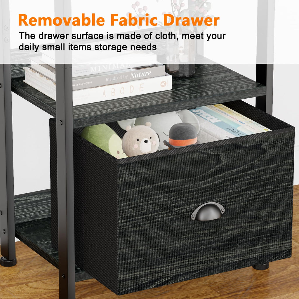 5 Tier Bookshelf with Drawer E9705