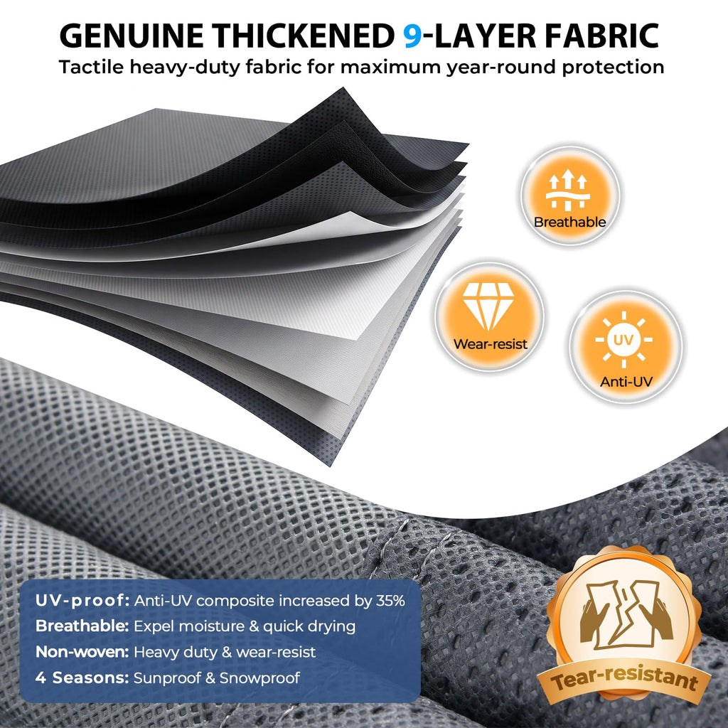 9-Layer Heavy Duty Waterproof Travel Trailer RV Cover P470