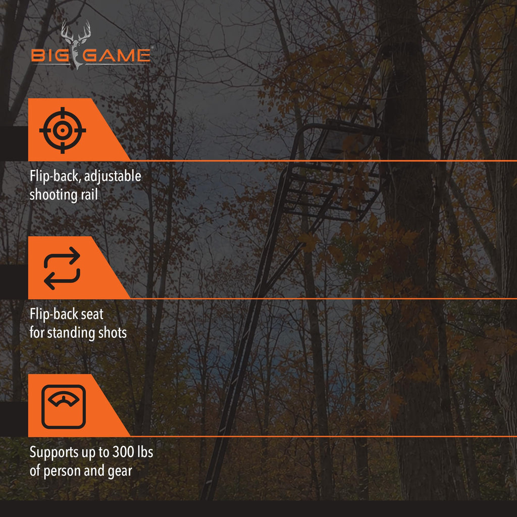 Ladder Treestand with Flip Back Seat X781