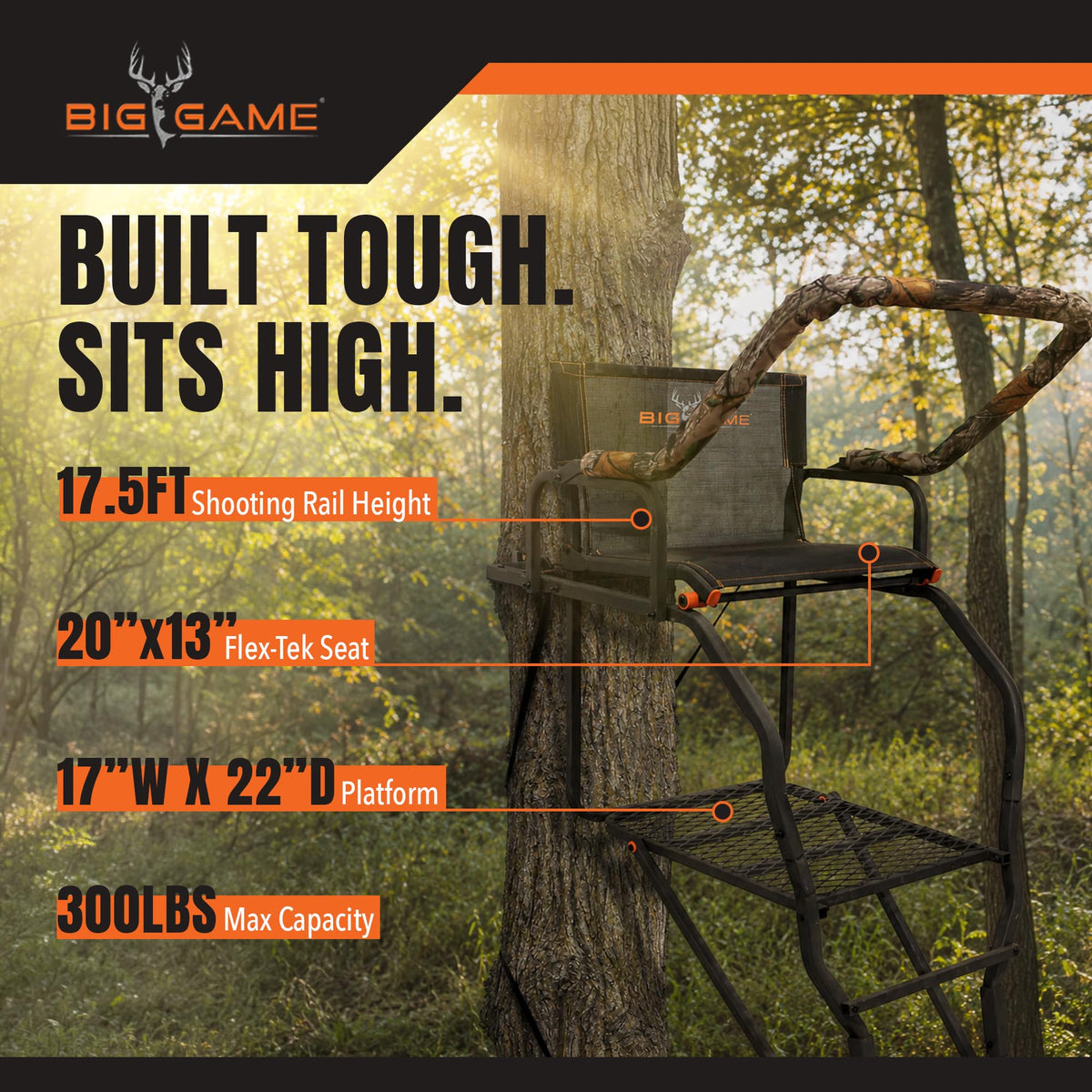 Ladder Treestand with Flip Back Seat X781