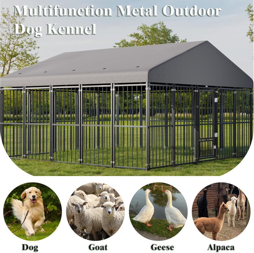 10x14FT Heavy Duty Large Dog Kennel Outdoor D7280
