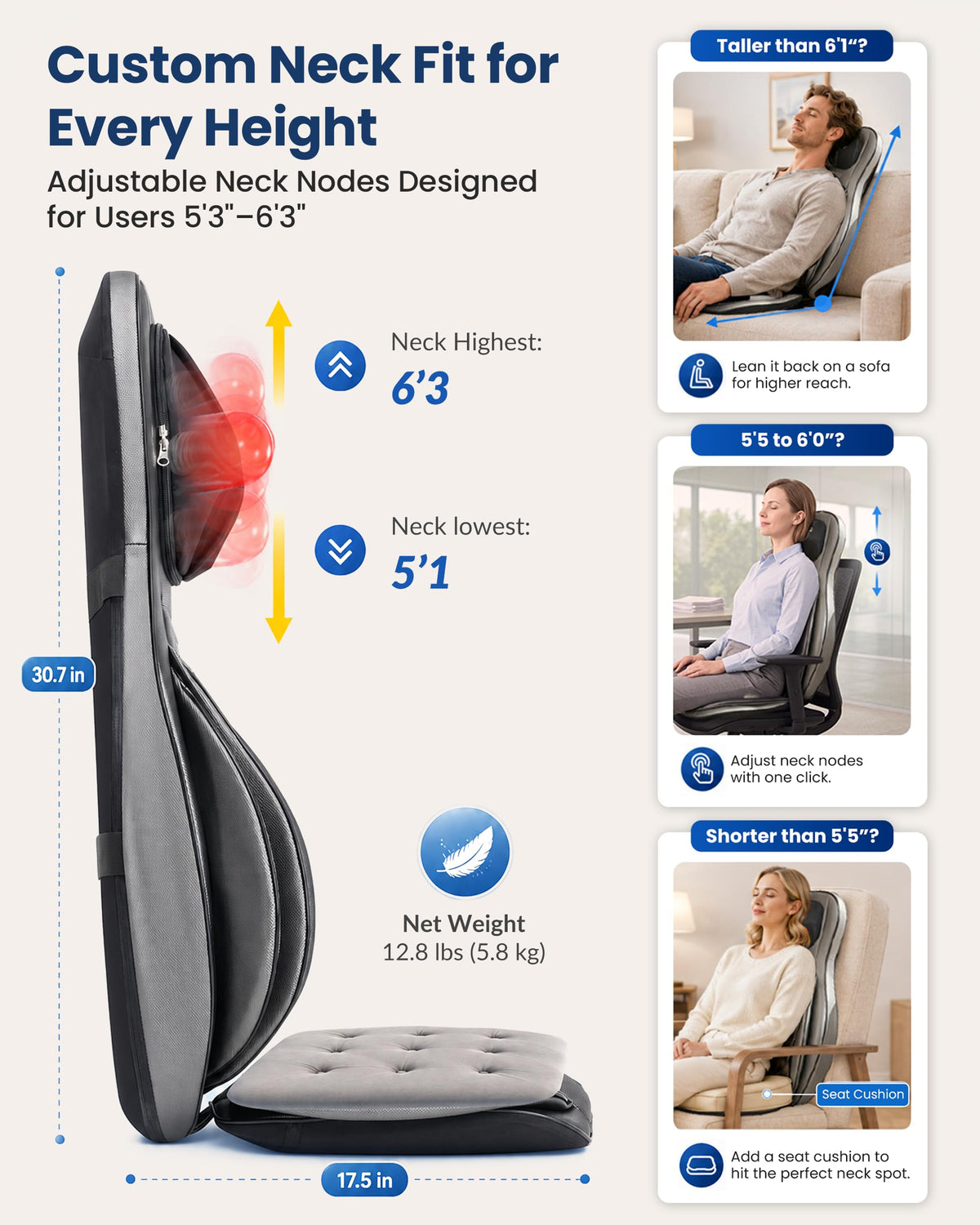 Shiatsu Neck & Back Massager with Heat S999273