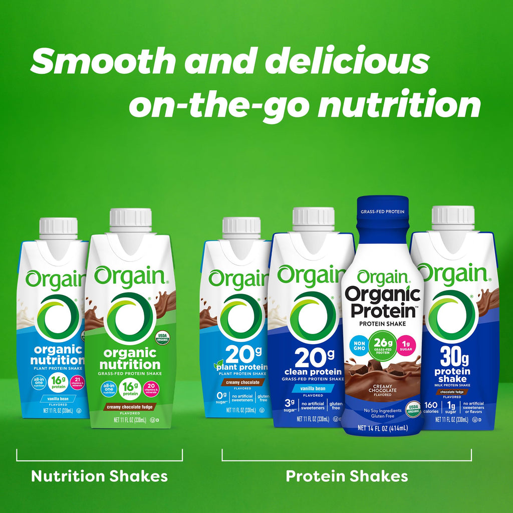 Organic Nutritional Shake Creamy Chocolate Fudge Iced Cafe Mocha 11 Fl Oz Pack of 12 C85266